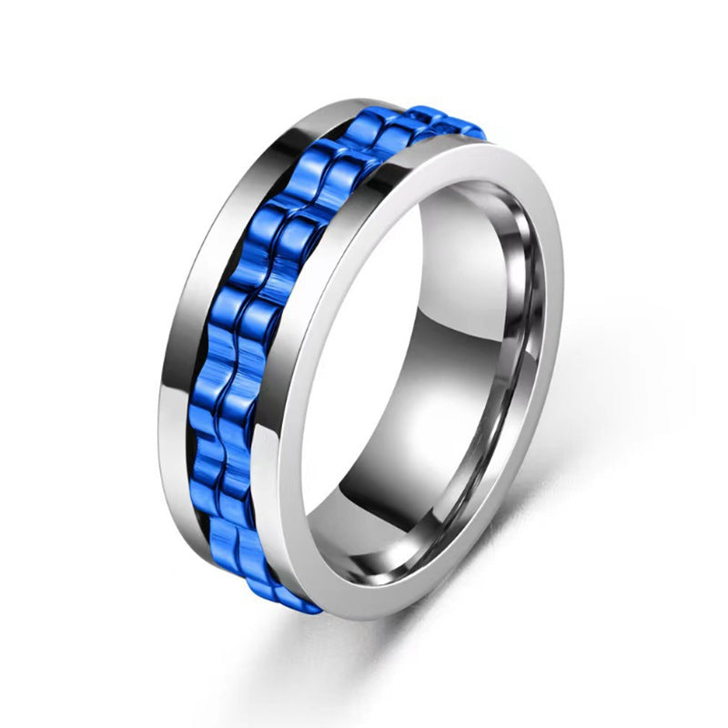 Titanium Steel Gear Fidget Ring