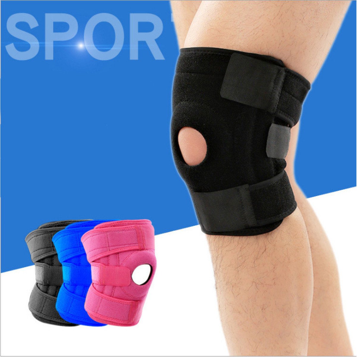 Silicone Grip Athletic Knee Pads