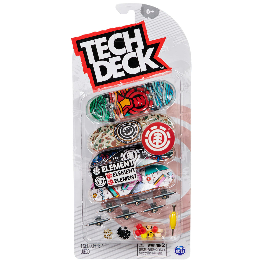 TECH DECK Element 4-Pack Mini Skateboards for Kids