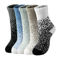 Cozy Coral Fleece Socks - 5 Pack Women's Gradient Slipper Socks